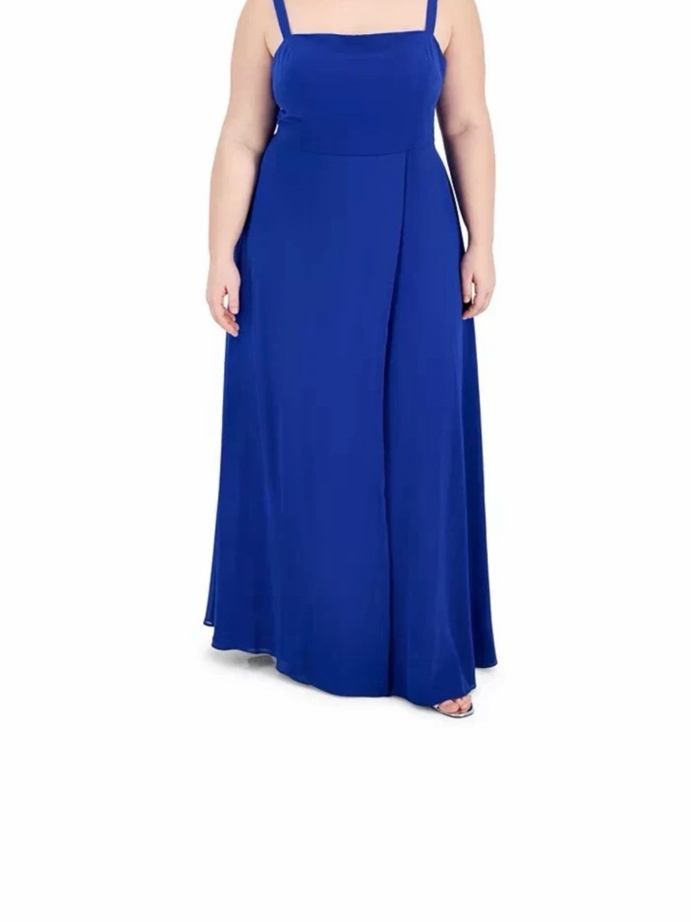 City Studio Plus Size 18W Royal Blue Maxi Dress with lace-detail bodice NWT